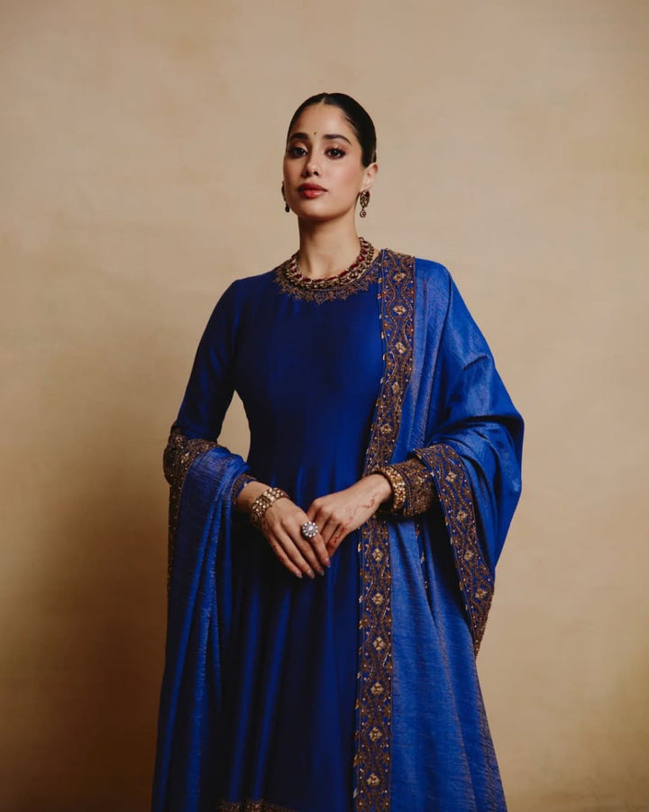 FESTIVE WEAR PREMIUM CHINON ANARKALI SUIT SET