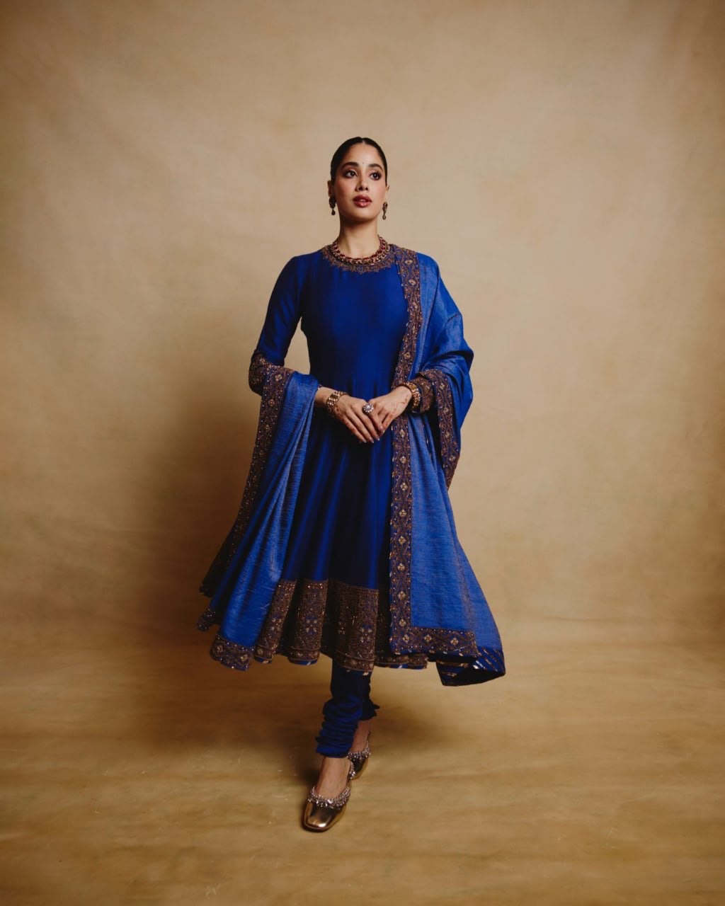 FESTIVE WEAR PREMIUM CHINON ANARKALI SUIT SET