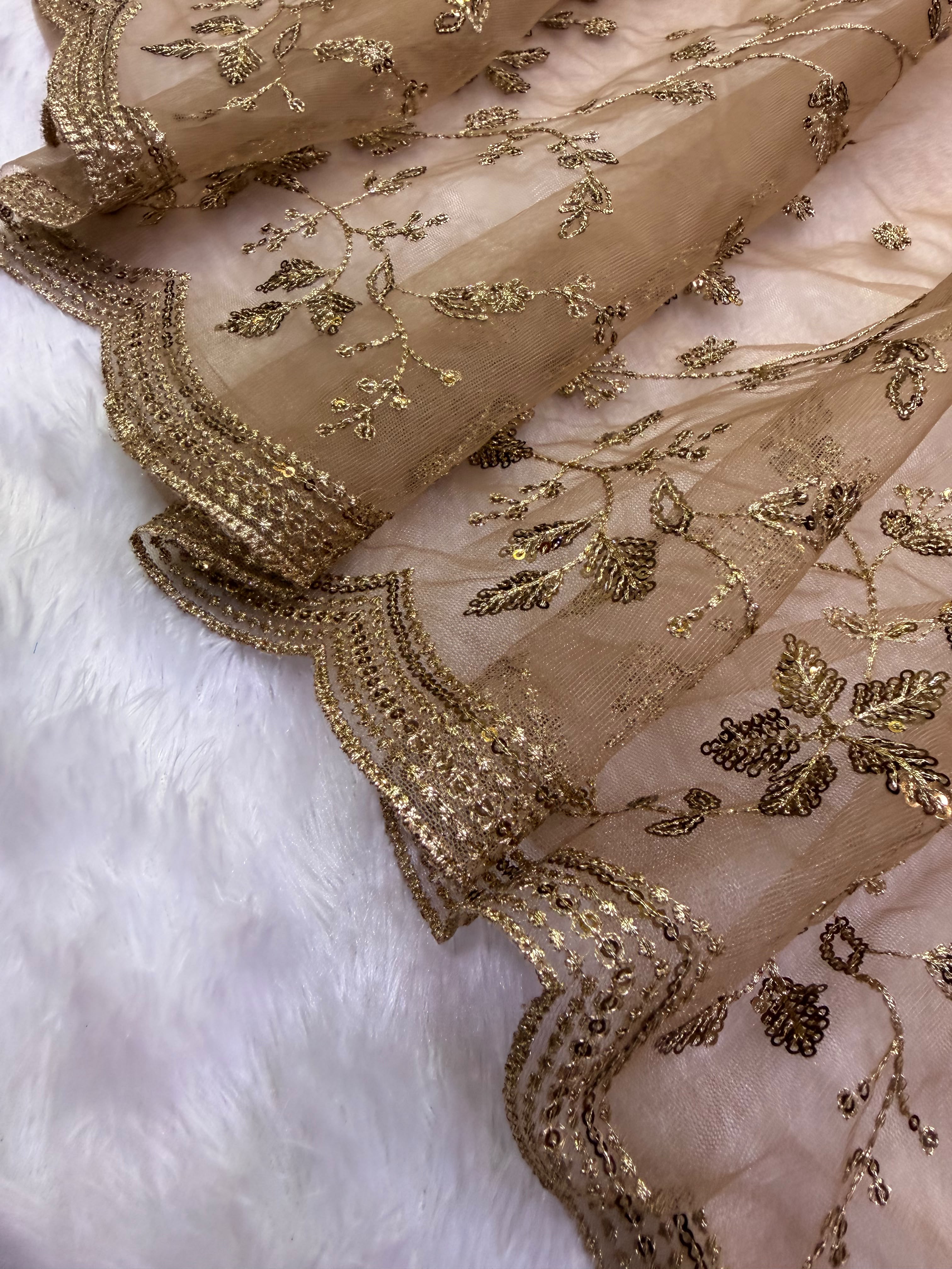 Premium Soft Net Designer Saree With Sequin & Zari Embroidery
