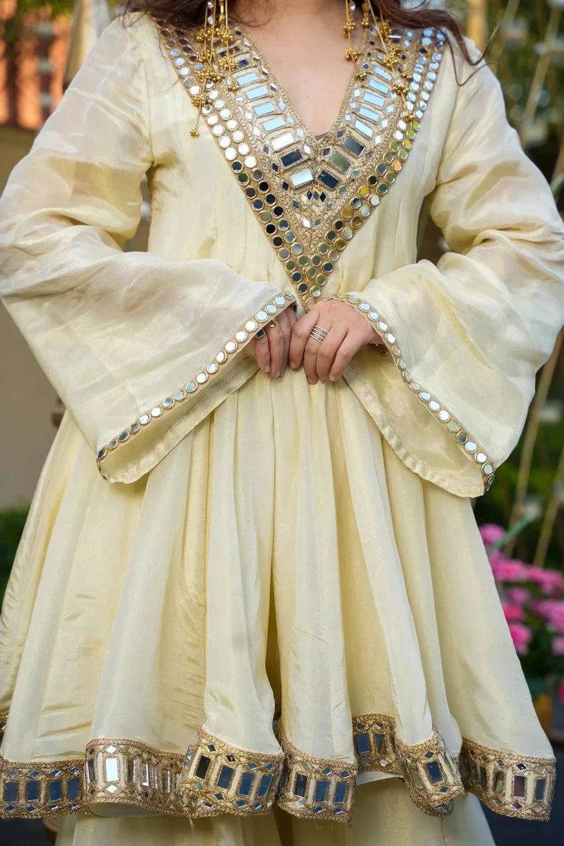 Vyomika Real Mirror Cosmos Sharara Set