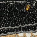 Glamorous Space Silk Saree with Handcrafted Beads Work